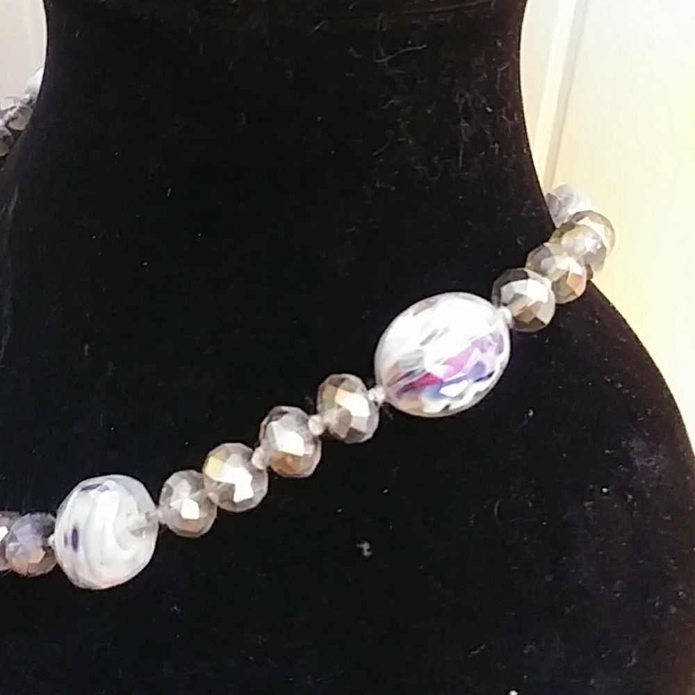 Multi-Color Translucent Chunky Necklace - Picture 3 of 4